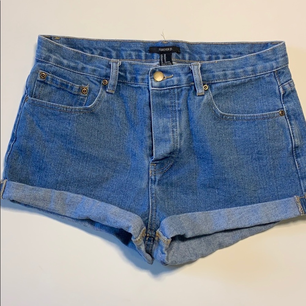 Forever 21 Women’s Button Front Denim Shorts